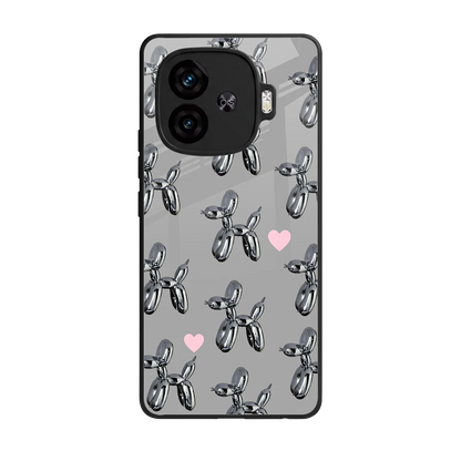 Metallic Pup back phone cover | glass case for iqoo neo 10r 5g