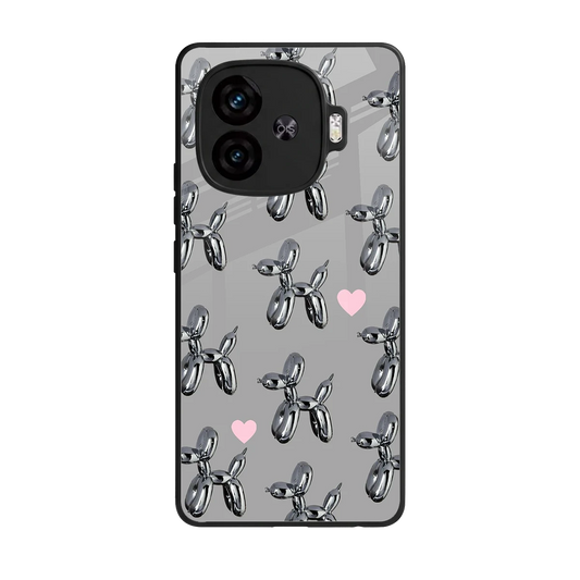 Metallic Pup back phone cover | glass case for iqoo neo 10r 5g