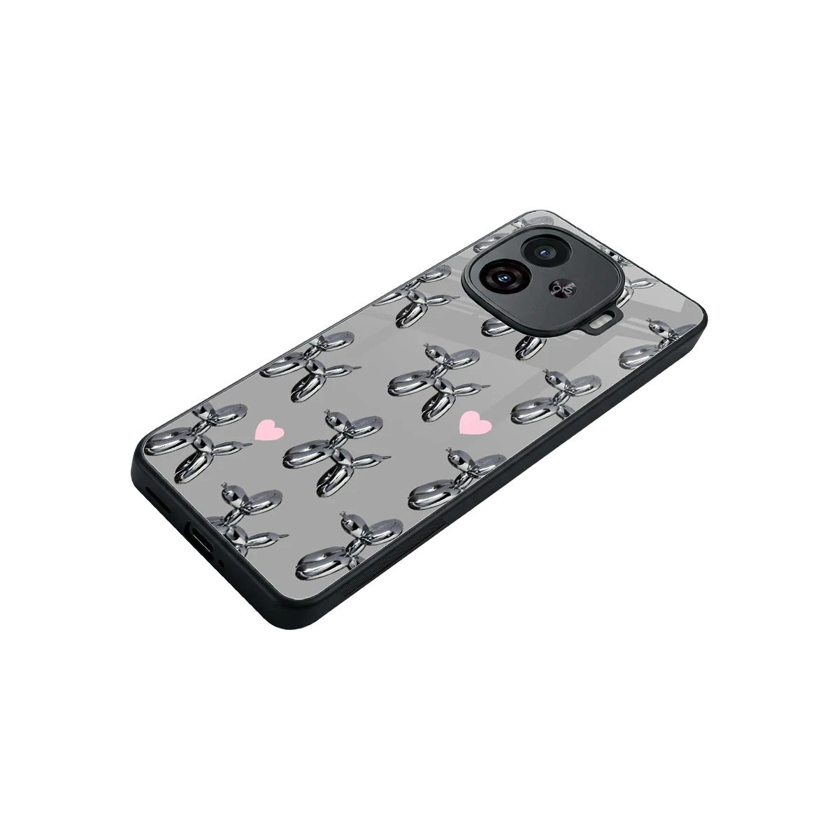 Metallic Pup stylish phone case for iqoo neo 10r 5g | glossy glass and slim fit