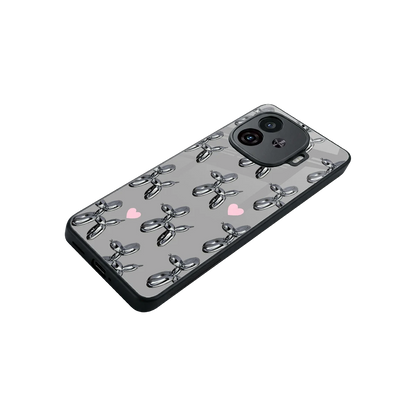 Metallic Pup stylish phone case for iqoo neo 10r 5g | glossy glass and slim fit