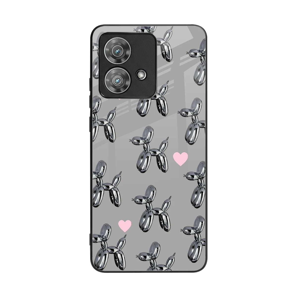 Metallic Pup back phone cover | glass case for motorola edge 40 neo 5g