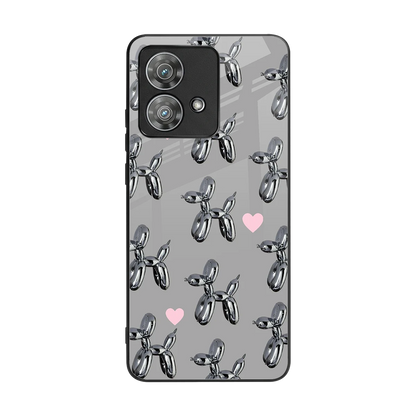Metallic Pup back phone cover | glass case for motorola edge 40 neo 5g