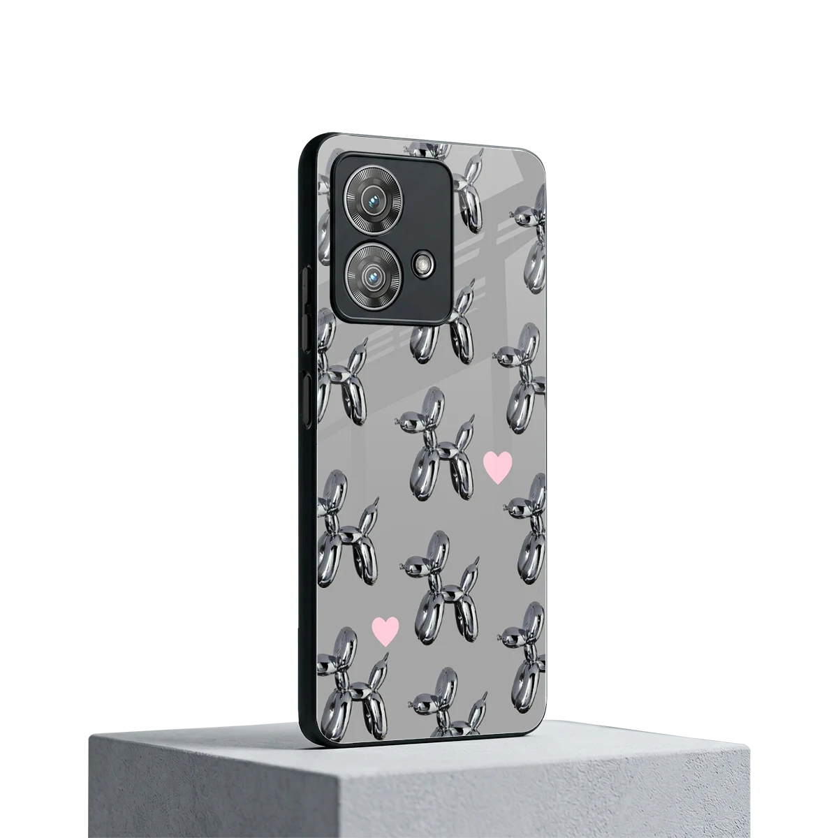 Metallic Pup motorola edge 40 neo 5g mobile cover | shockproof glass phone case