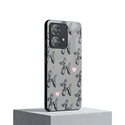 Metallic Pup motorola edge 40 neo 5g mobile cover | shockproof glass phone case