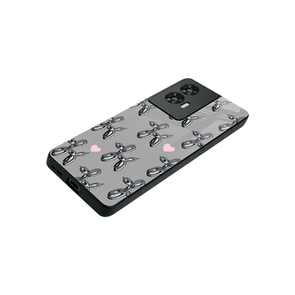 Metallic Pup stylish phone case for motorola edge 50 fusion | glossy glass and slim fit