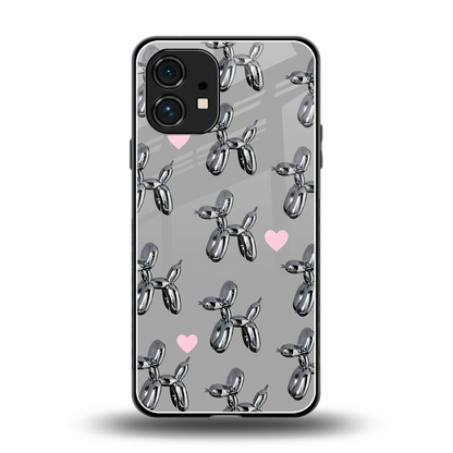 Metallic Pup back phone cover | glass case for nothing phone 1