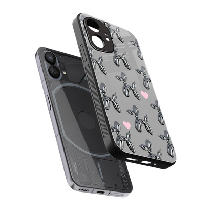 Metallic Pup sleek nothing phone 1 cover with tempered glass back and TPU edges