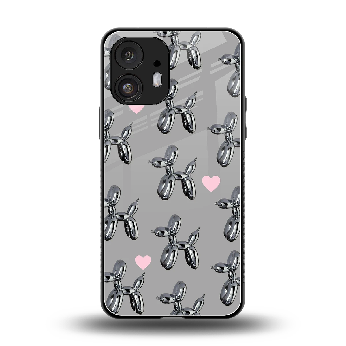 Metallic Pup back phone cover | glass case for nothing phone 2