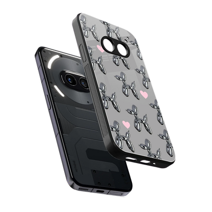 Metallic Pup sleek nothing phone 2a cover with tempered glass back and TPU edges