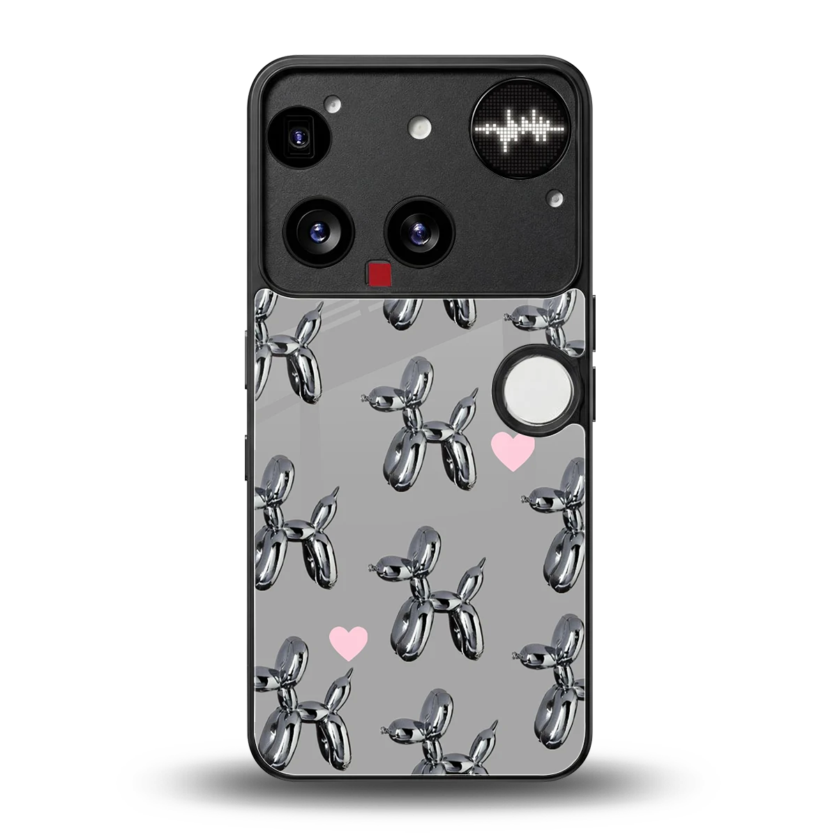 Metallic Pup back phone cover | glass case for nothing phone 3