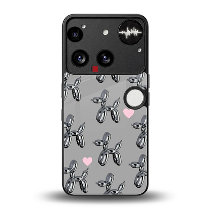 Metallic Pup back phone cover | glass case for nothing phone 3