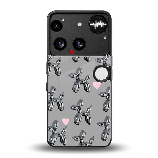 Metallic Pup back phone cover | glass case for nothing phone 3
