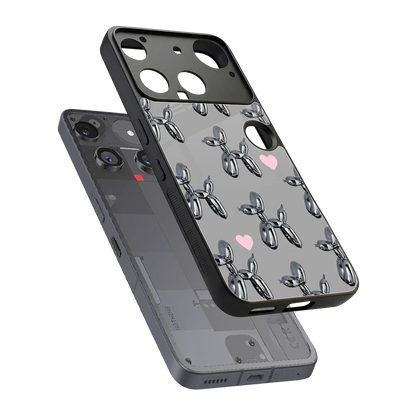 Metallic Pup sleek nothing phone 3 cover with tempered glass back and TPU edges