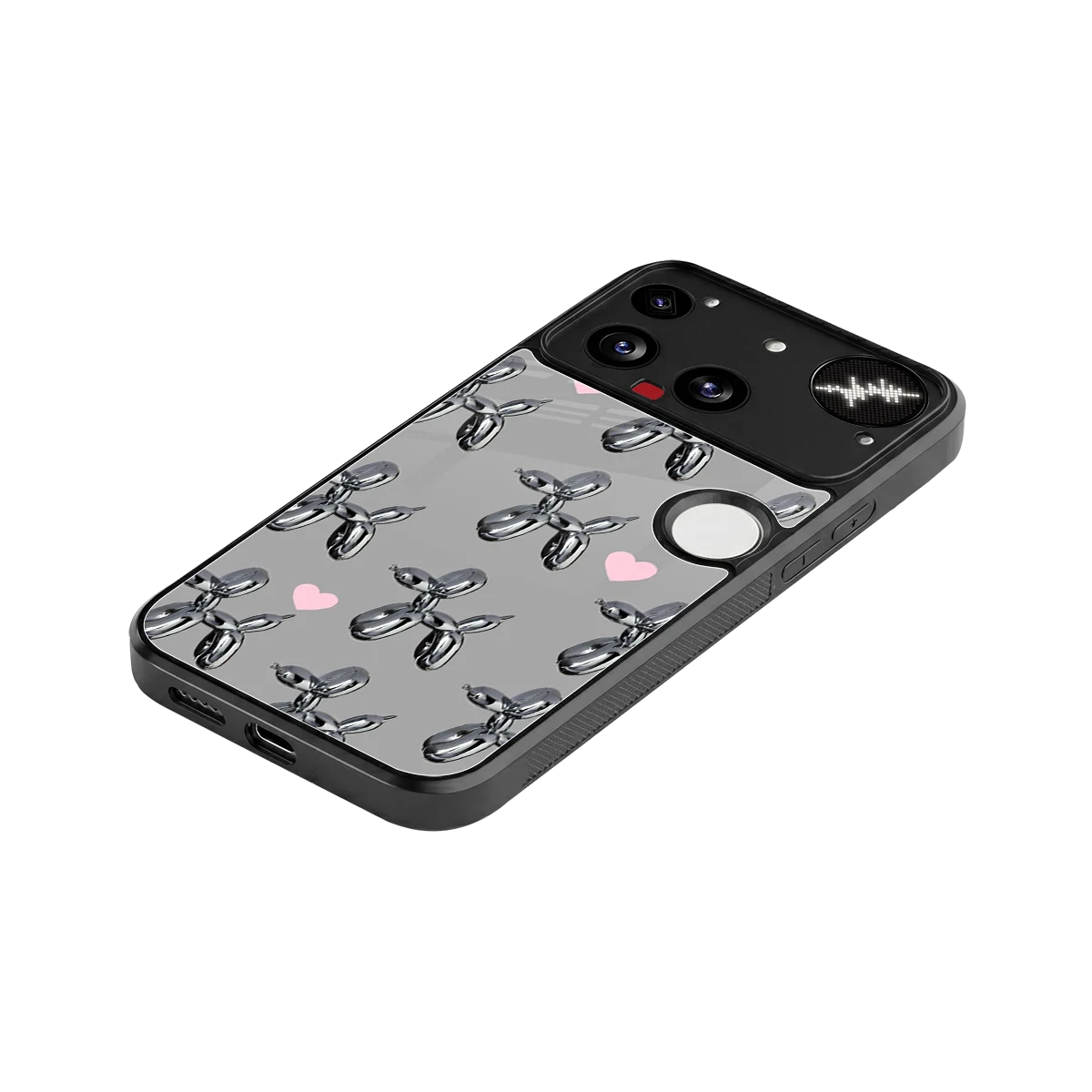Metallic Pup stylish phone case for nothing phone 3 | glossy glass and slim fit