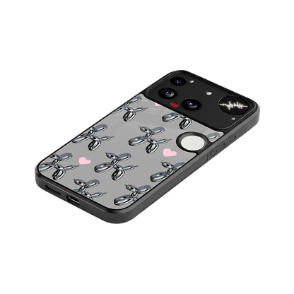 Metallic Pup stylish phone case for nothing phone 3 | glossy glass and slim fit