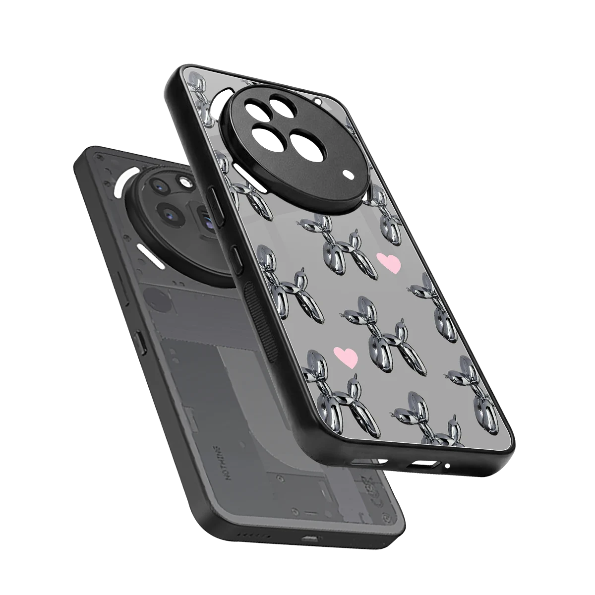 Metallic Pup sleek nothing phone 3a pro cover with tempered glass back and TPU edges