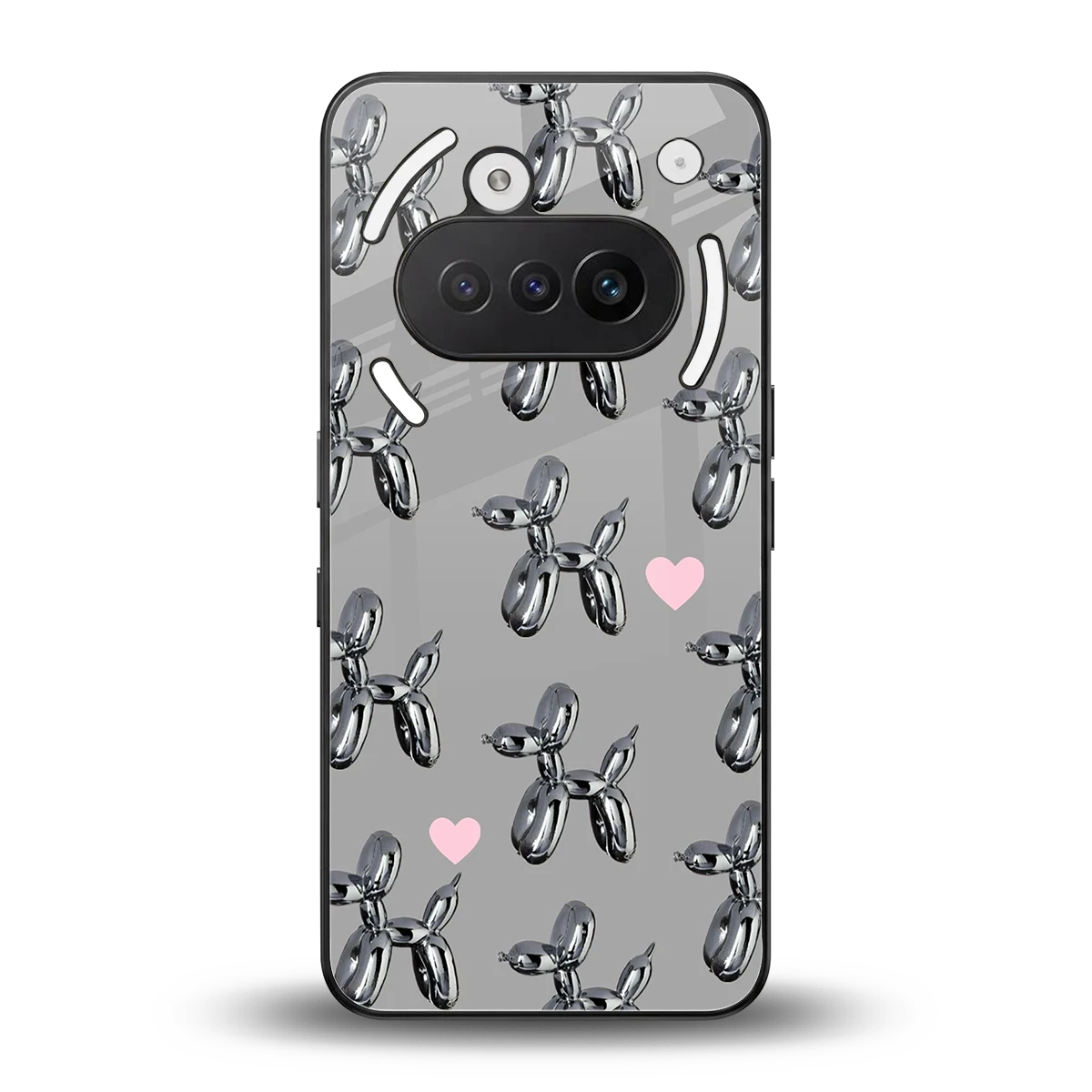 Metallic Pup back phone cover | glass case for nothing phone 3a