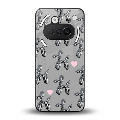 Metallic Pup back phone cover | glass case for nothing phone 3a