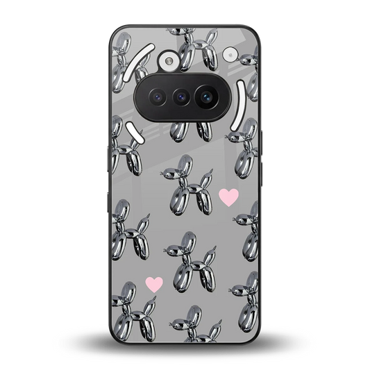 Metallic Pup back phone cover | glass case for nothing phone 3a