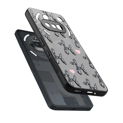 Metallic Pup sleek nothing phone 3a cover with tempered glass back and TPU edges