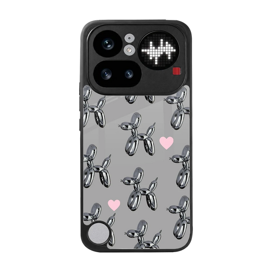 Metallic Pup back phone cover | glass case for nothing phone 4a pro