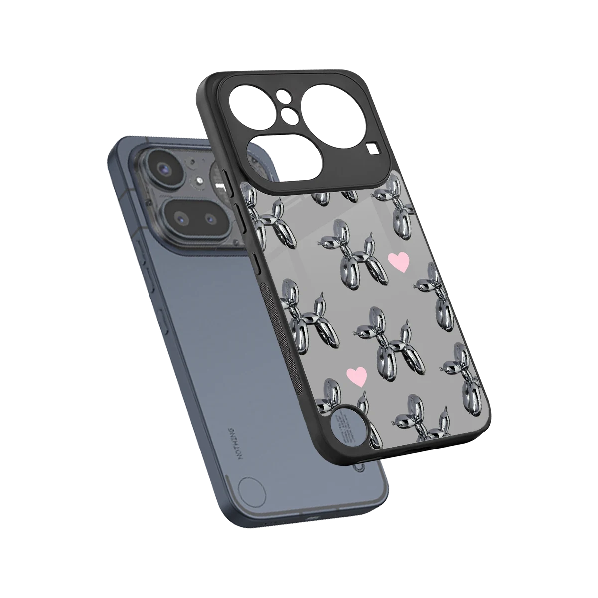 Metallic Pup sleek nothing phone 4a pro cover with tempered glass back and TPU edges