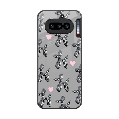 Metallic Pup back phone cover | glass case for nothing phone 4a