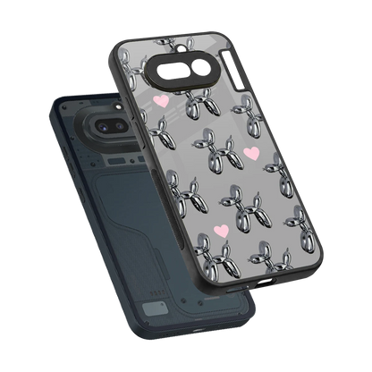 Metallic Pup sleek nothing phone 4a cover with tempered glass back and TPU edges