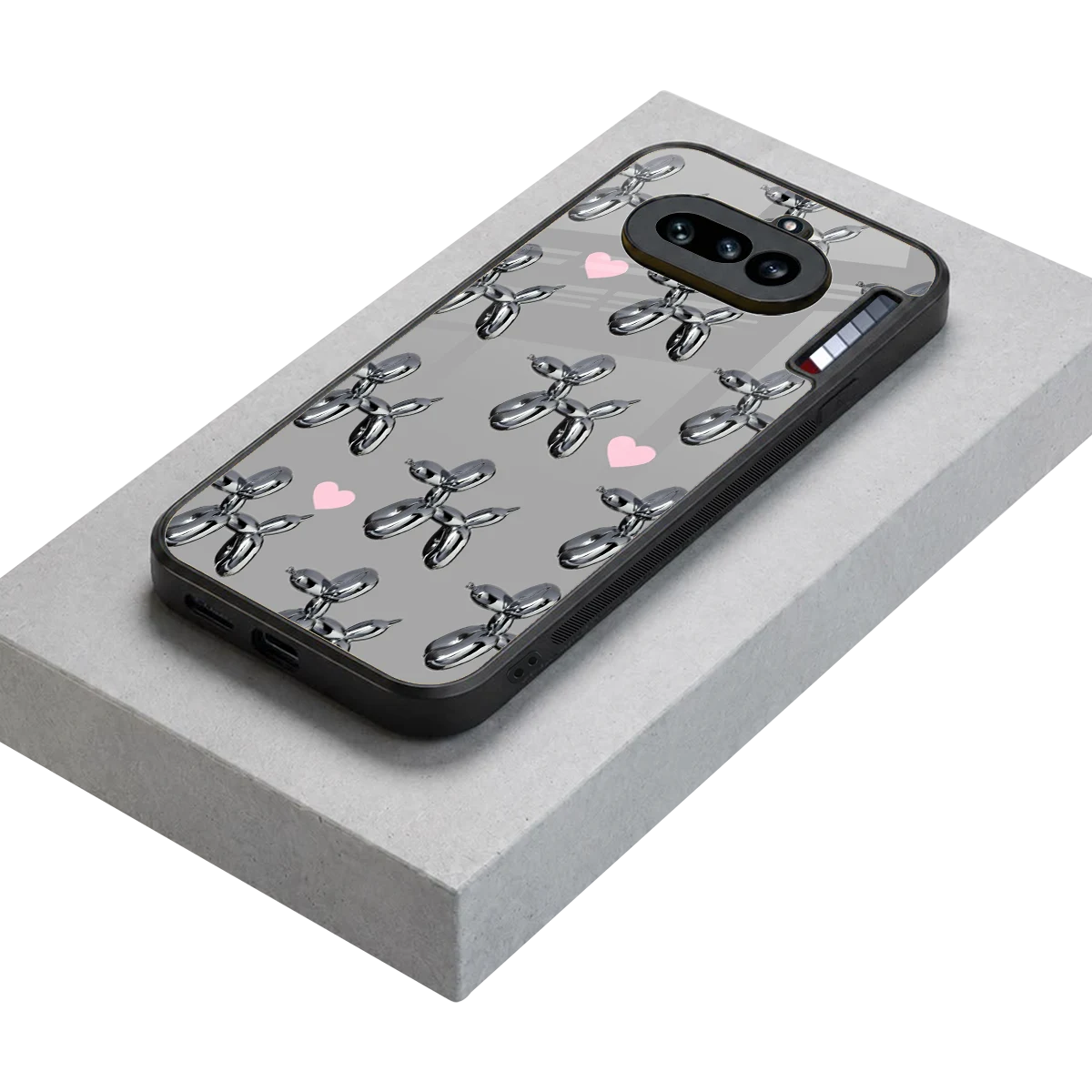 Metallic Pup stylish phone case for nothing phone 4a | glossy glass and slim fit