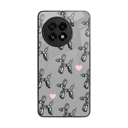 Metallic Pup back phone cover | glass case for oneplus 13r