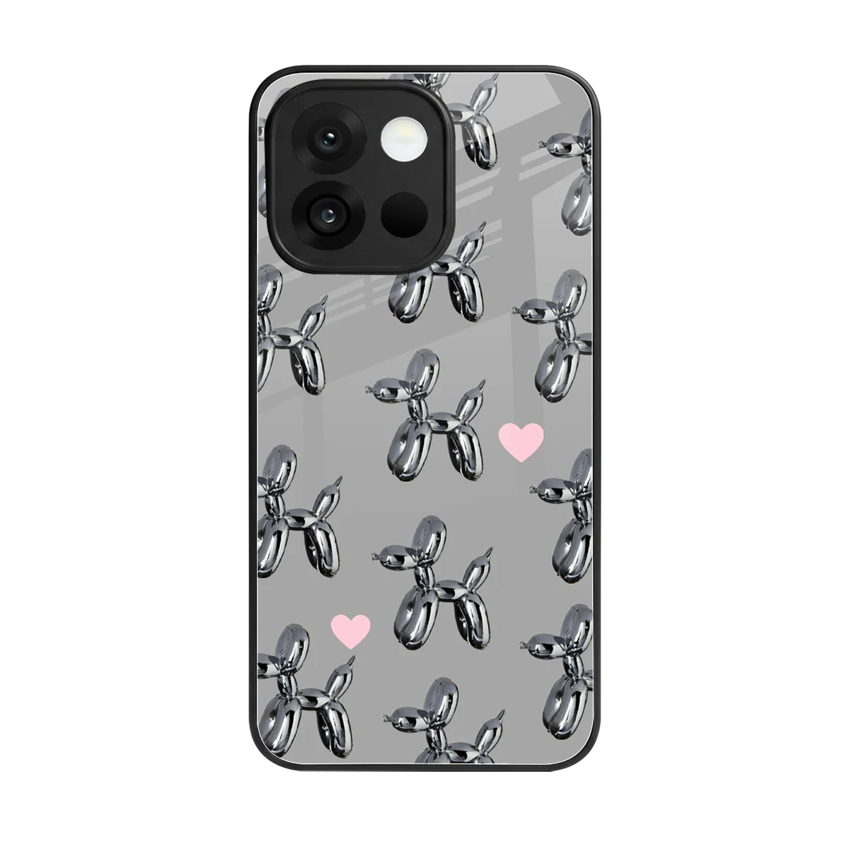 Metallic Pup back phone cover | glass case for oneplus 13s