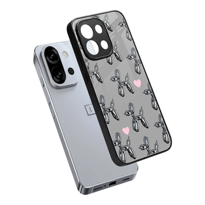 Metallic Pup sleek oneplus 13s cover with tempered glass back and TPU edges