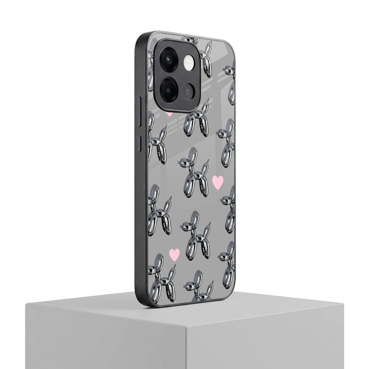 Metallic Pup oneplus 13s mobile cover | shockproof glass phone case