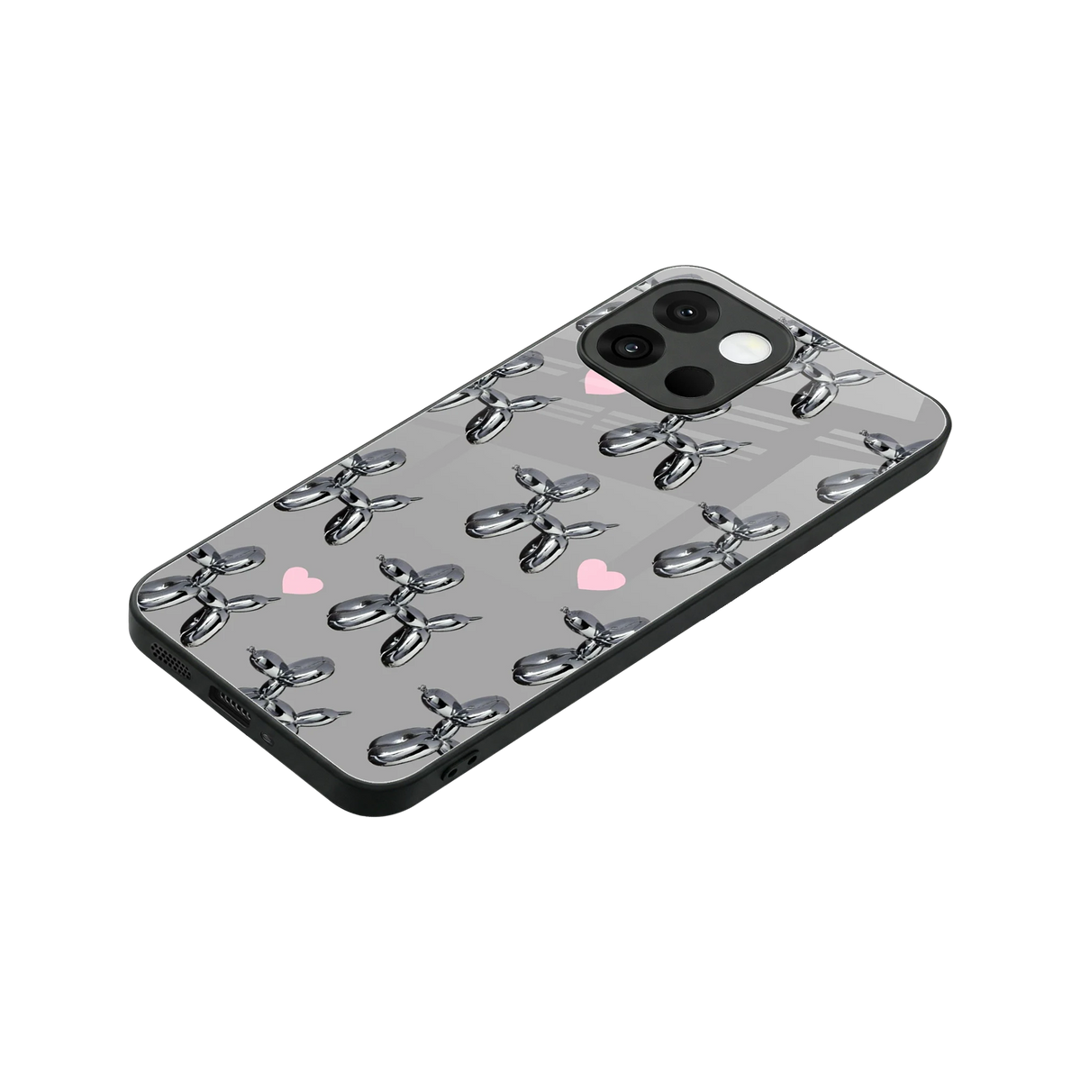 Metallic Pup stylish phone case for oneplus 13s | glossy glass and slim fit
