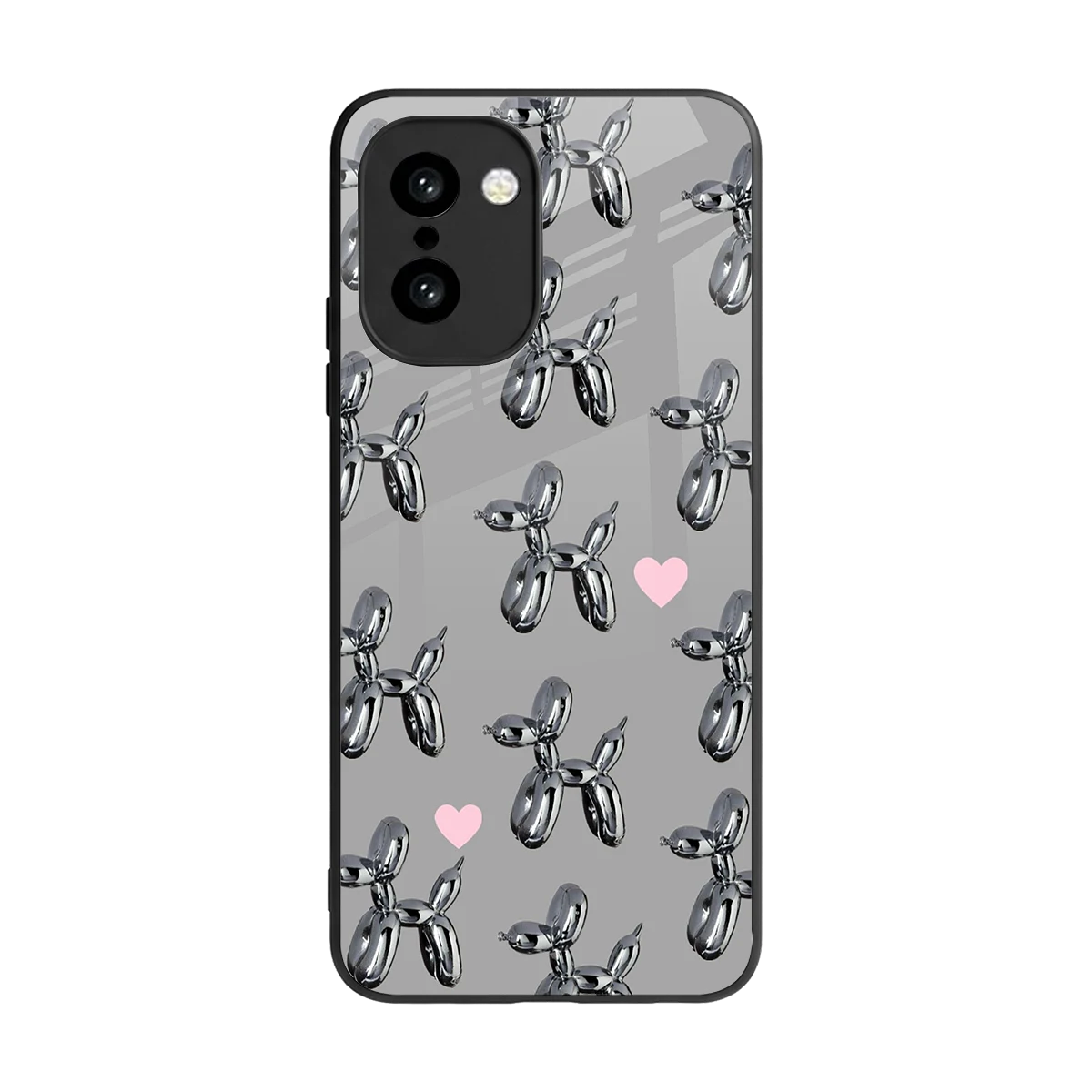 Metallic Pup back phone cover | glass case for oneplus 15r