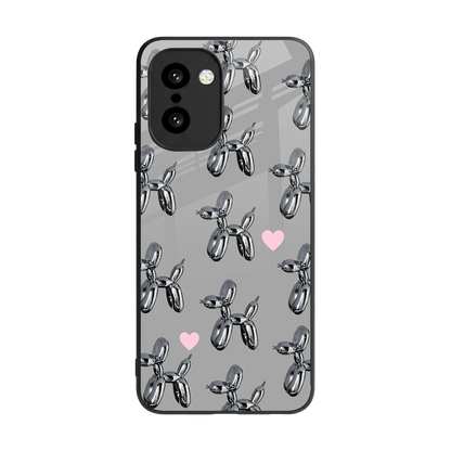 Metallic Pup back phone cover | glass case for oneplus 15r