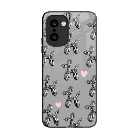 Metallic Pup back phone cover | glass case for oneplus 15r
