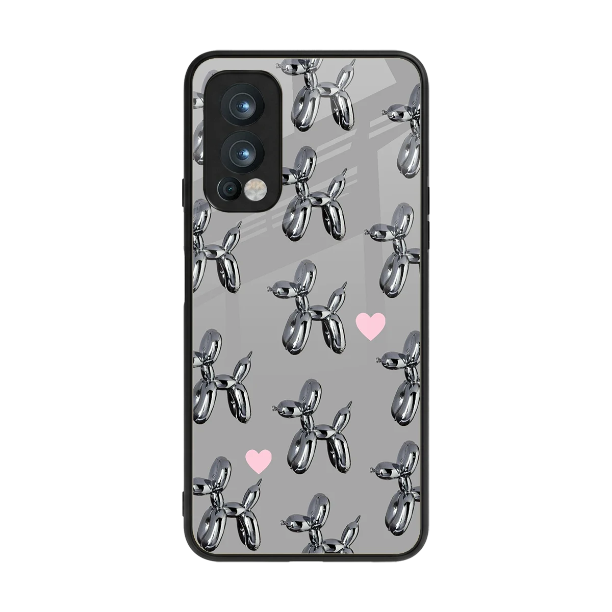 Metallic Pup back phone cover | glass case for oneplus nord 2