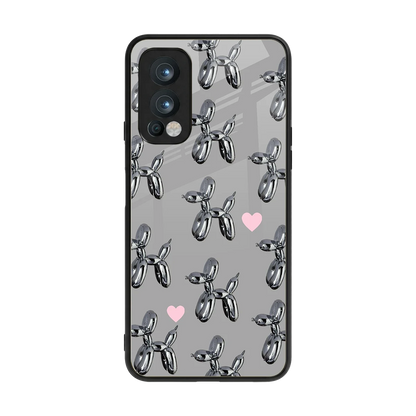 Metallic Pup back phone cover | glass case for oneplus nord 2