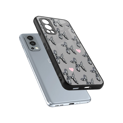 Metallic Pup sleek oneplus nord 2 cover with tempered glass back and TPU edges