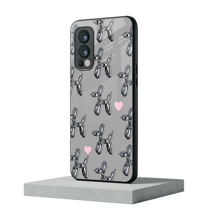 Metallic Pup oneplus nord 2 mobile cover | shockproof glass phone case