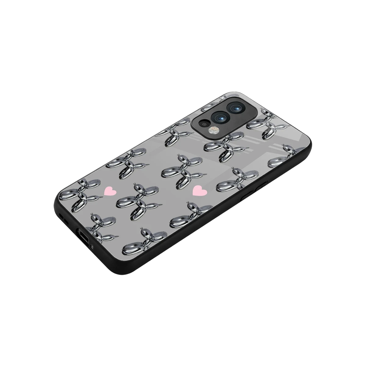 Metallic Pup stylish phone case for oneplus nord 2 | glossy glass and slim fit