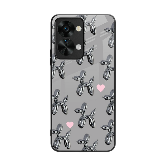 Metallic Pup back phone cover | glass case for oneplus nord 2t