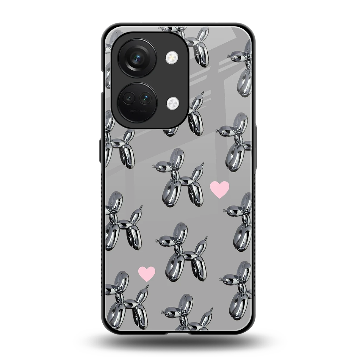 Metallic Pup back phone cover | glass case for oneplus nord 3