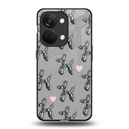 Metallic Pup back phone cover | glass case for oneplus nord 3