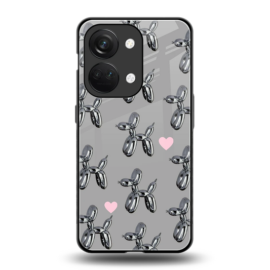 Metallic Pup back phone cover | glass case for oneplus nord 3