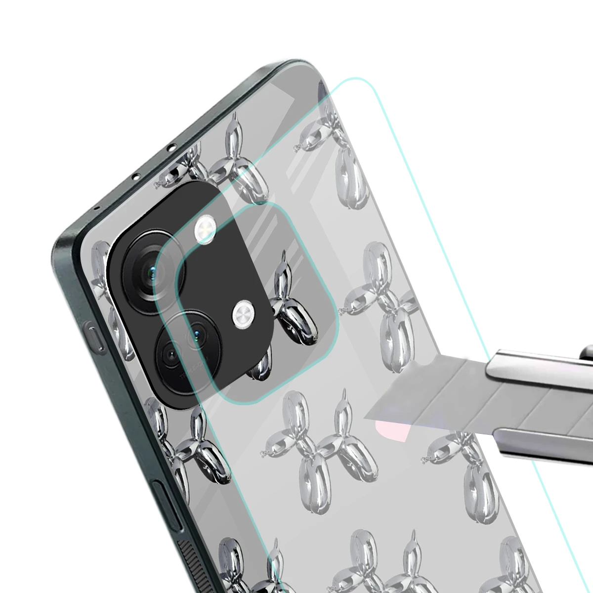 Metallic Pup stylish phone case for oneplus nord 3 | glossy glass and slim fit