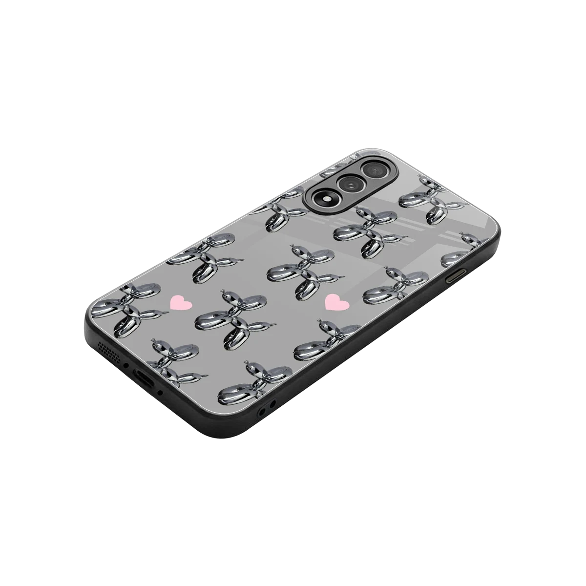 Metallic Pup stylish phone case for oneplus nord 5 | glossy glass and slim fit