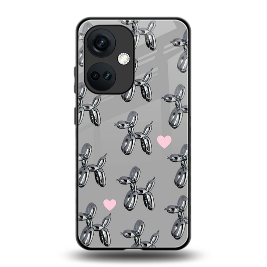 Metallic Pup back phone cover | glass case for oneplus nord ce 3