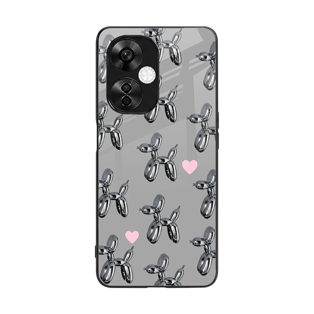 Metallic Pup back phone cover | glass case for oneplus nord ce 3 lite